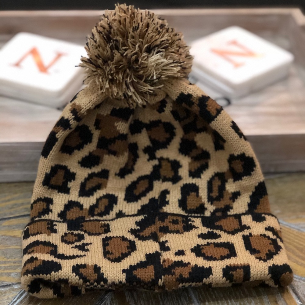 Leopard Winter Hat - NEVER worn